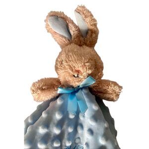 Parents Choice Blue Bunny Lovey Security Blanket My First Easter Minky Dot